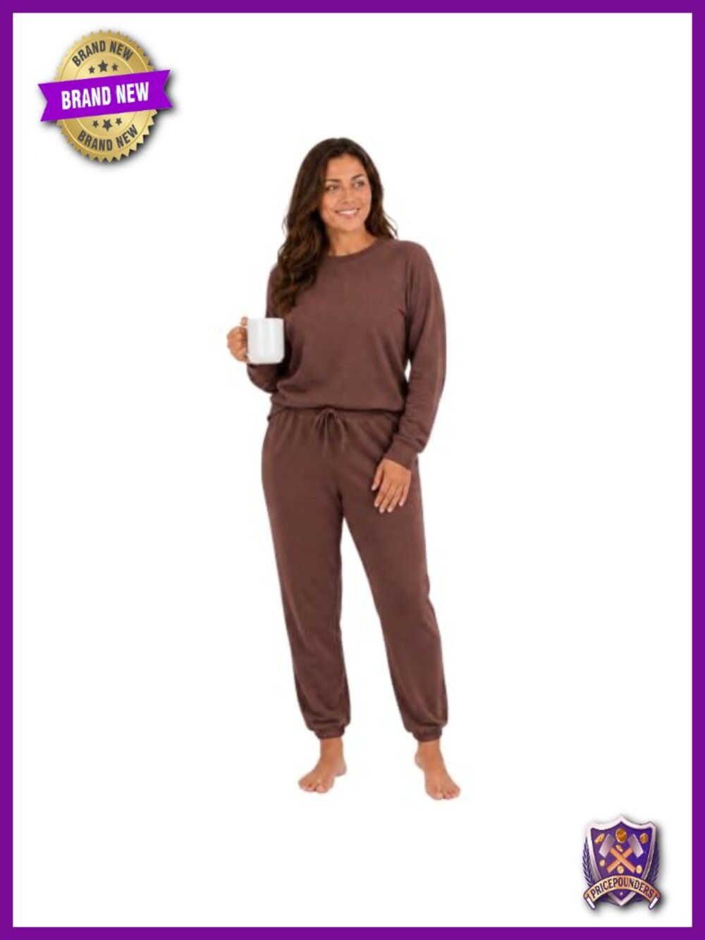 Women's 2 Piece Jogger Lounge Set French Terry Sweatsuit Pullover Pants